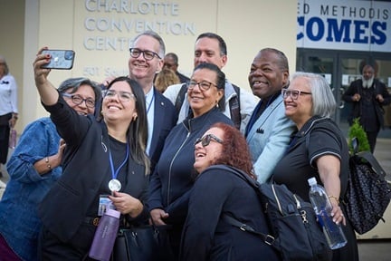 Church community gathering together